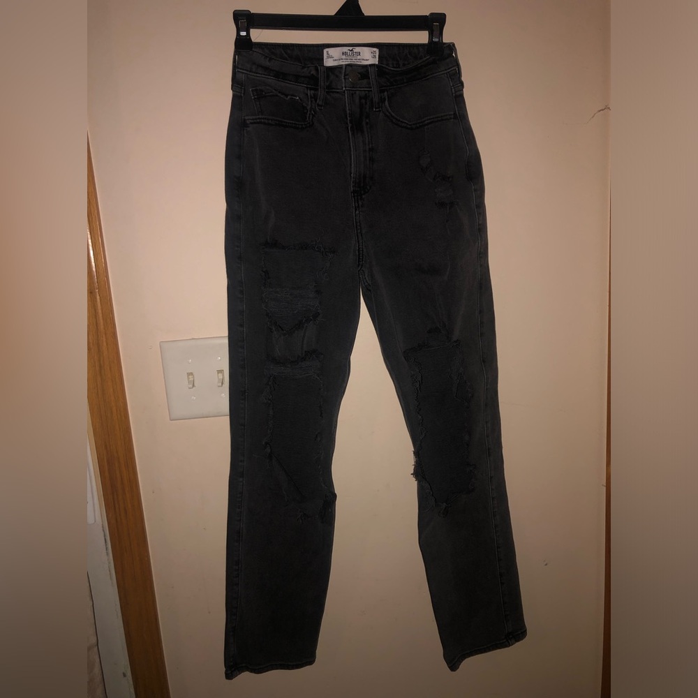 Hollister Black Curvy Ultra High Rise Straight Jeans Size 1L or 25